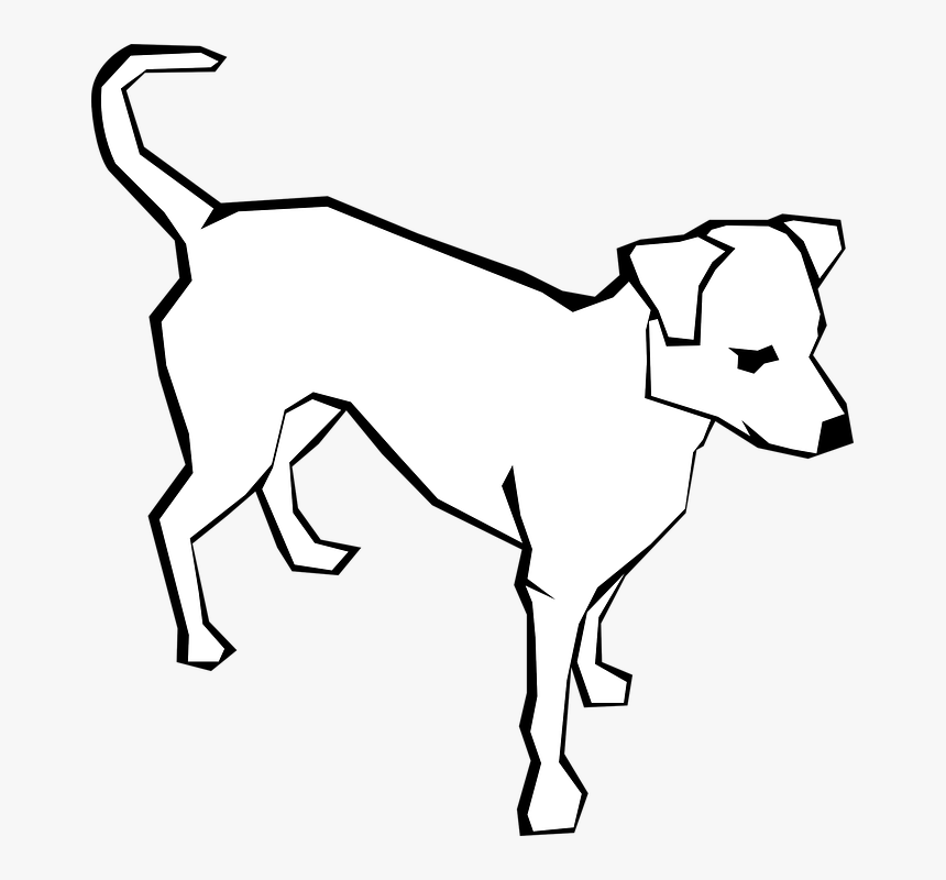 Dog, Animal, Mammal, Pet, Cute, Outline, Top, Stand - Dog Outline White Png, Transparent Png, Free Download