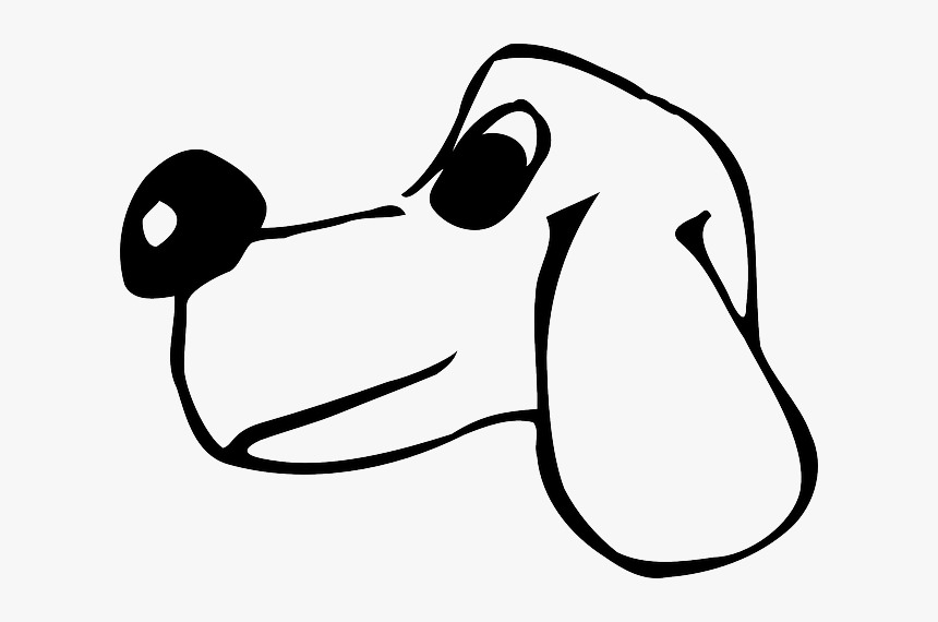 Cartoon Animals, Head, Outline, Drawing, Silhouette, - Outline Of Cartoon Dog Head, HD Png Download, Free Download