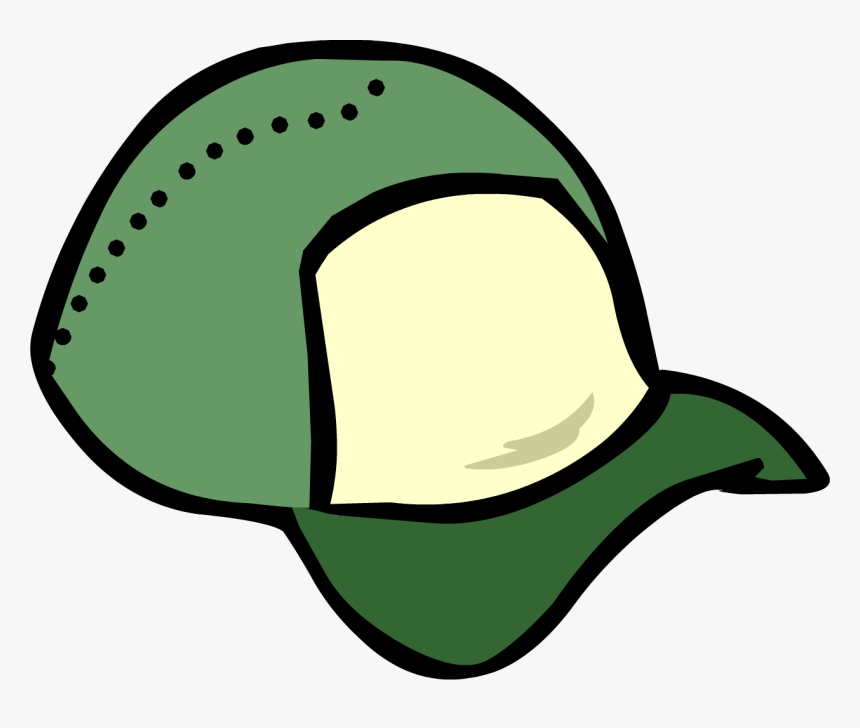Green Ball Cap - Club Penguin Green Cap, HD Png Download, Free Download