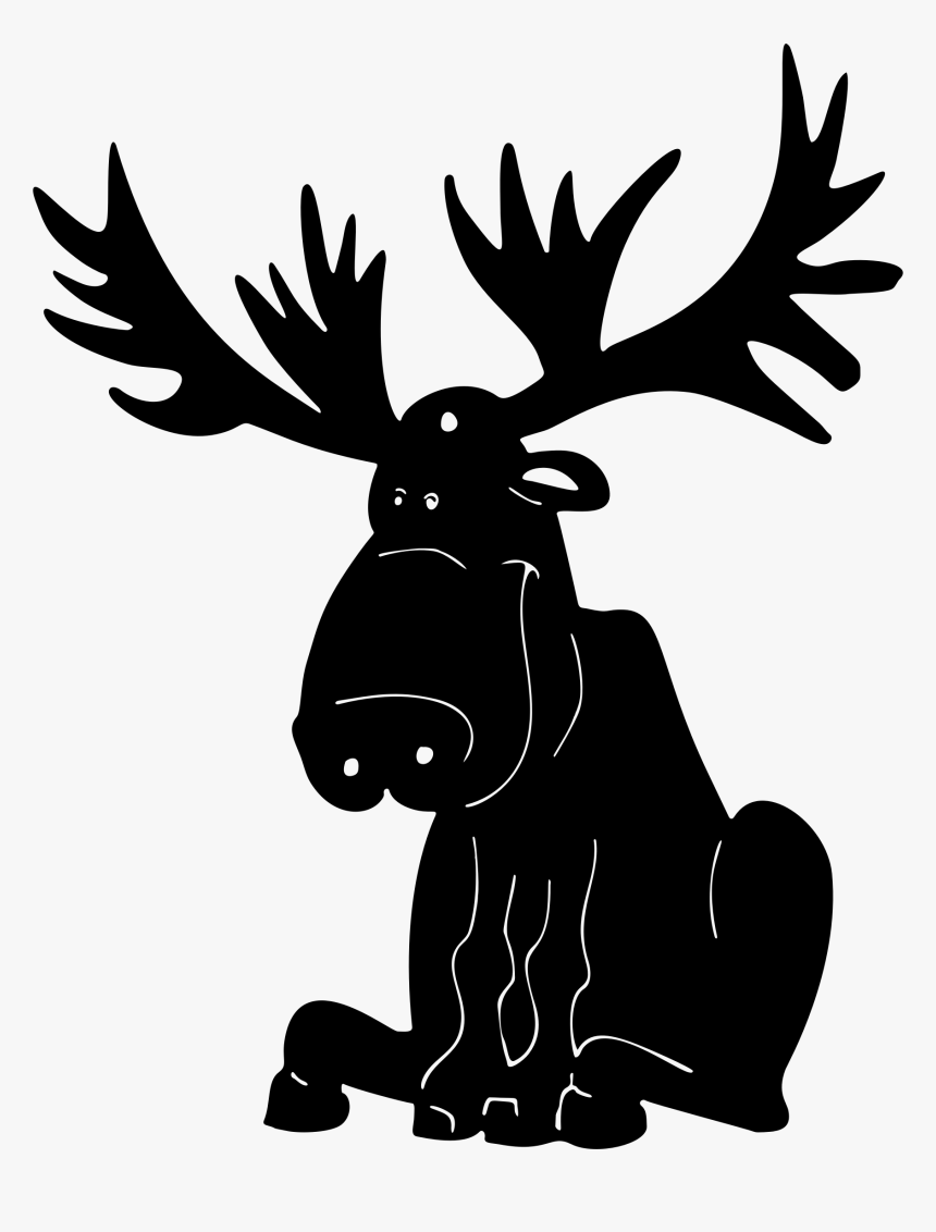 Moose Deer Elk Silhouette Clip Art - Moose Head Silhouette Clip Art, HD Png Download, Free Download