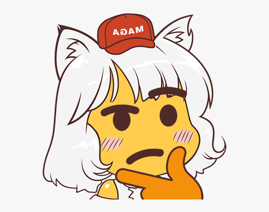 White Cartoon Facial Expression Nose Head Line Line - Momiji Awoo, HD Png Download, Free Download