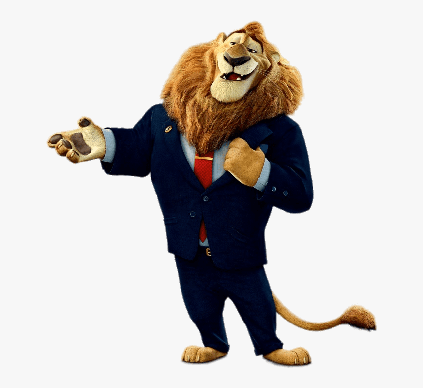 Mayor Lionheart Zootopia , Transparent Cartoons - Zootopia Mayor Lionheart, HD Png Download, Free Download