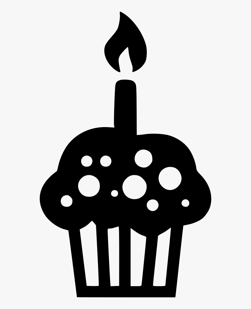 Sweet Dessert Cupcake Celebration Birthday Bakery Candle - Birthday Cupcake Svg, HD Png Download, Free Download