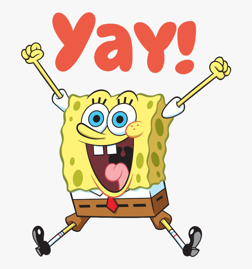 Yay Imessage Sticker - Spongebob Squarepants Happy, HD Png Download, Free Download