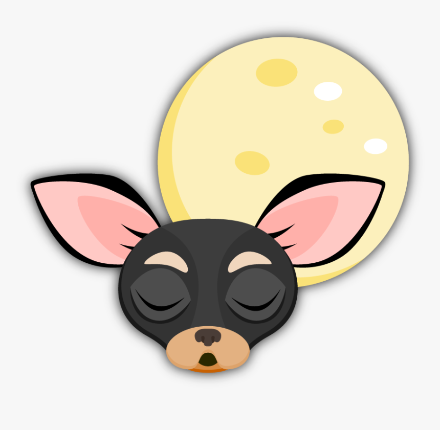 Black Tan Chihuahua Emoji Stickers For Imessage - Cartoon, HD Png Download, Free Download