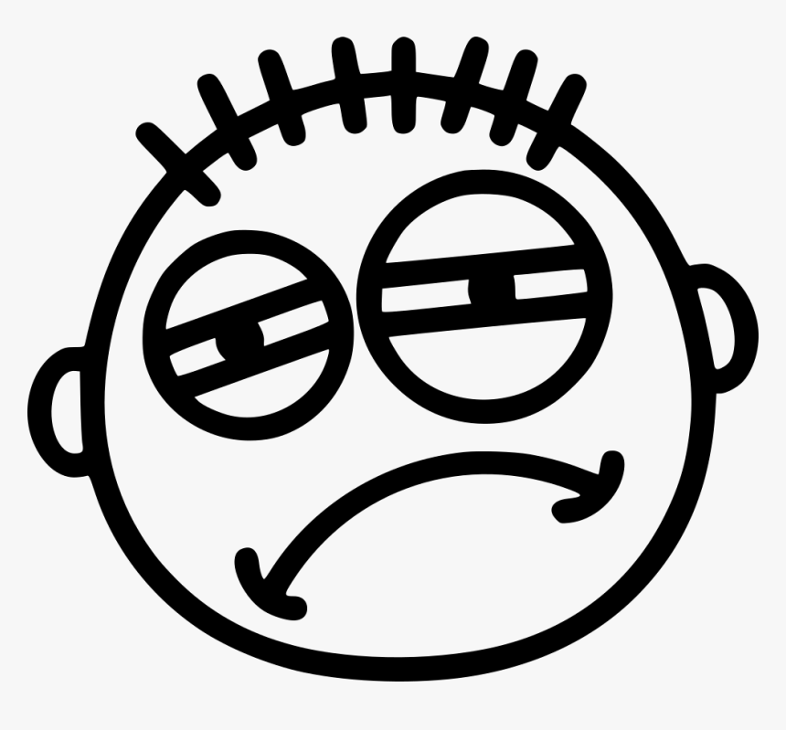 Tired - Silly Face Clipart Black And White, HD Png Download, Free Download