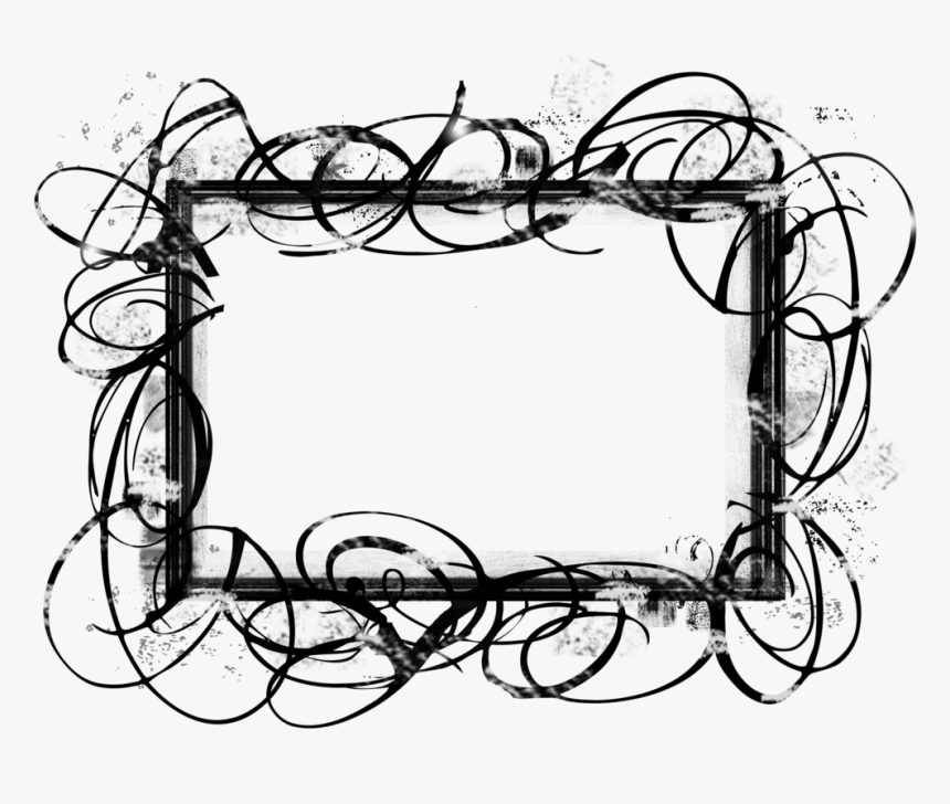 Swirl Frame Png - Line Art, Transparent Png, Free Download