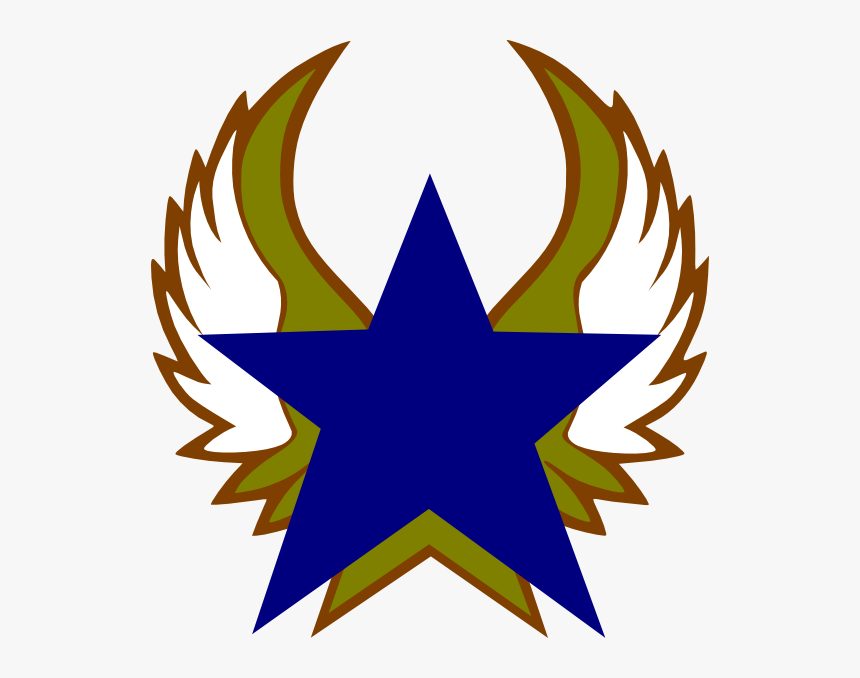 Blue Star With Gold Wings Svg Clip Arts, HD Png Download, Free Download