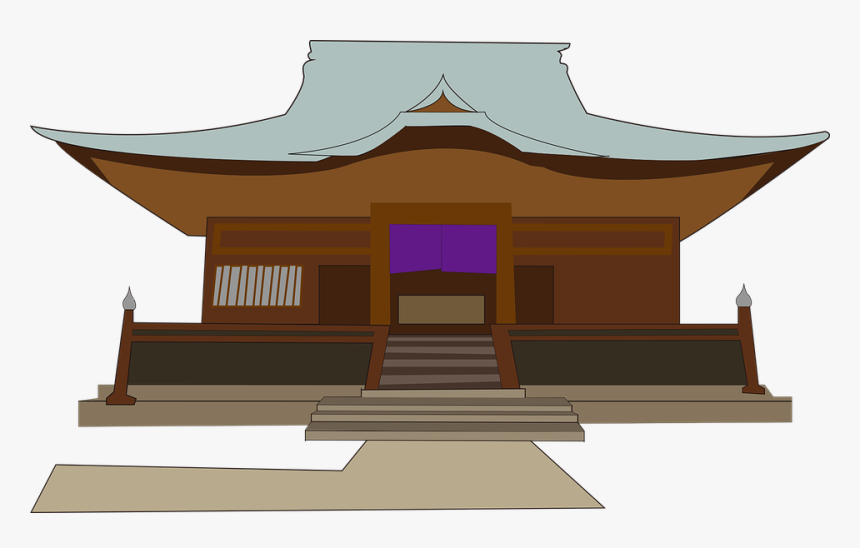 Temple, Building, Buddhism - Japanese Wood Temple Vector, HD Png Download, Free Download