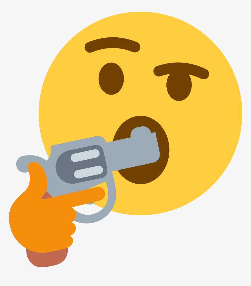 Guninmouth - Emoji With Gun In Mouth, HD Png Download, Free Download