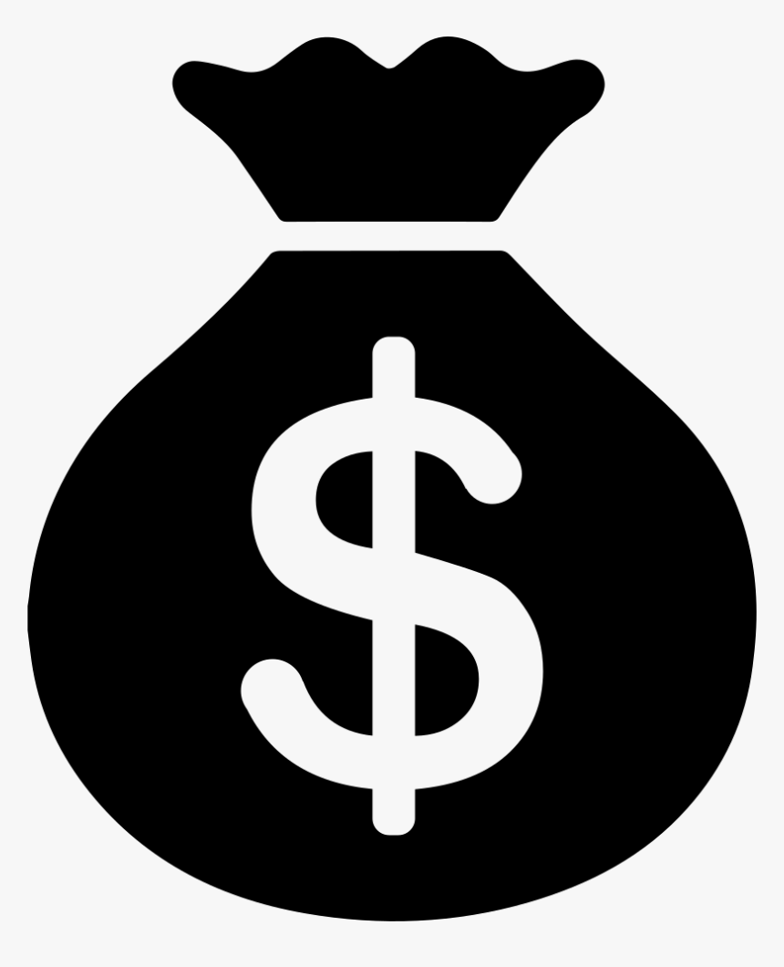 Symbol,clip Art,dollar,money Bag,black And White,currency - Fund Icon Png, Transparent Png, Free Download