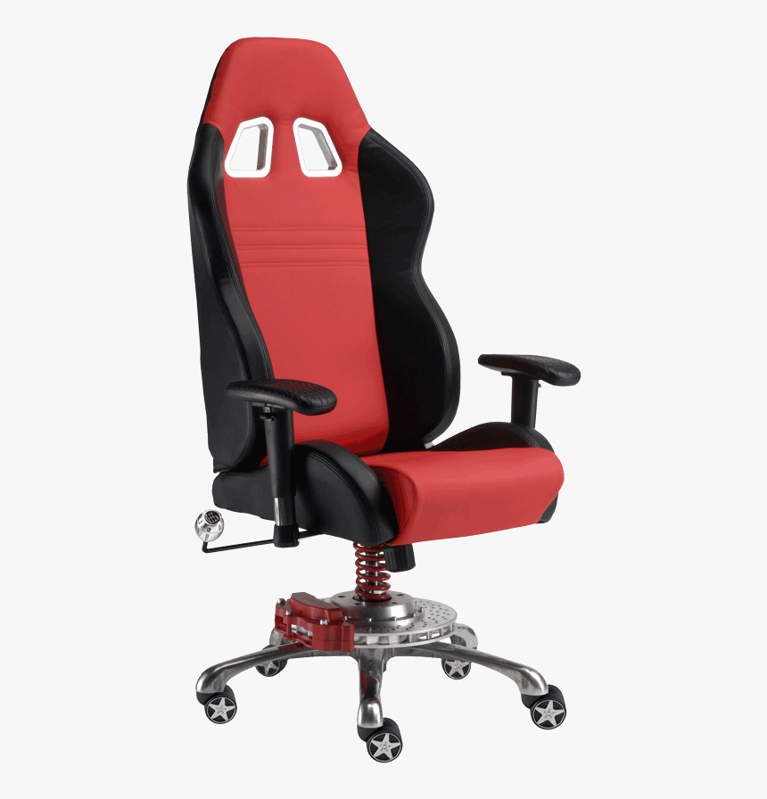 Black On Red Grand Prix Chair - Racing Office Chairs, HD Png Download, Free Download