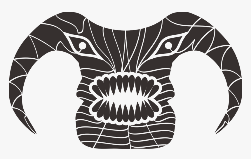 The Head Of The, Monster, Demon, No Background, Teeth - Monochrome, HD Png Download, Free Download
