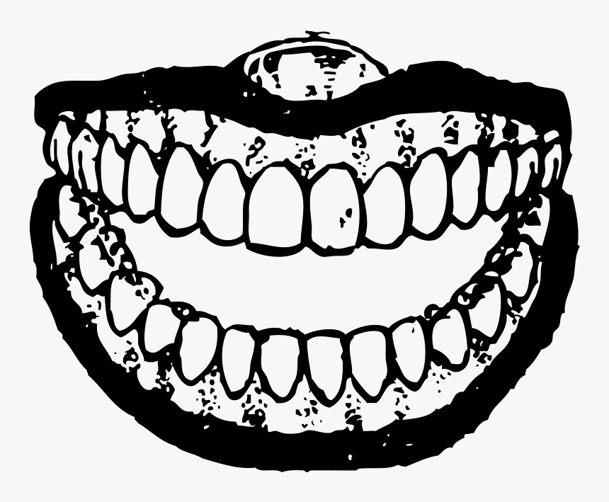 Teeth Black And White Png , Png Download - Black And White Teeth, Transparent Png, Free Download