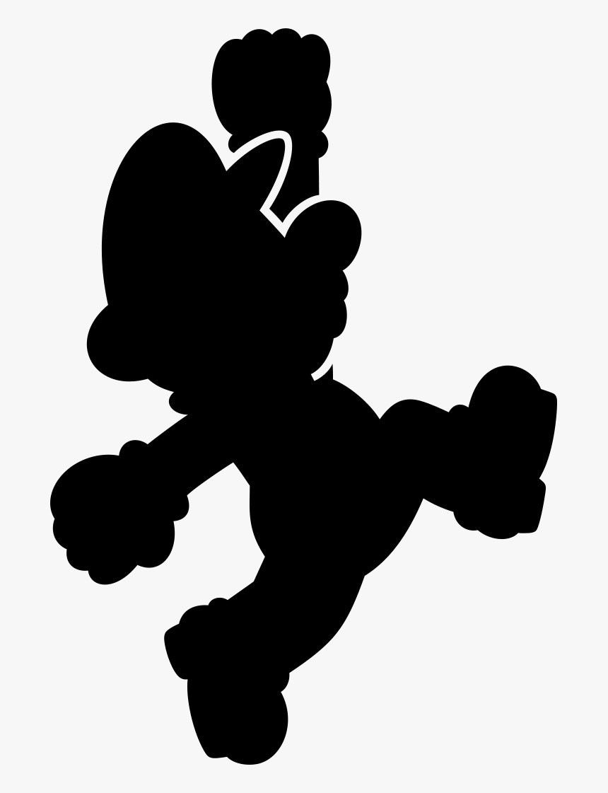 A Mix Of The New Super Mario Run Artwork I Could Get - Super Mario Silhouette, HD Png Download, Free Download