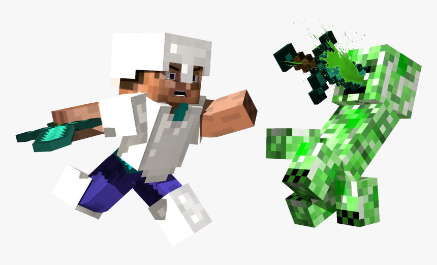 Jpg Royalty Free Download Minecraft Roblox Herobrine - Minecraft Steve And Creeper Png, Transparent Png, Free Download