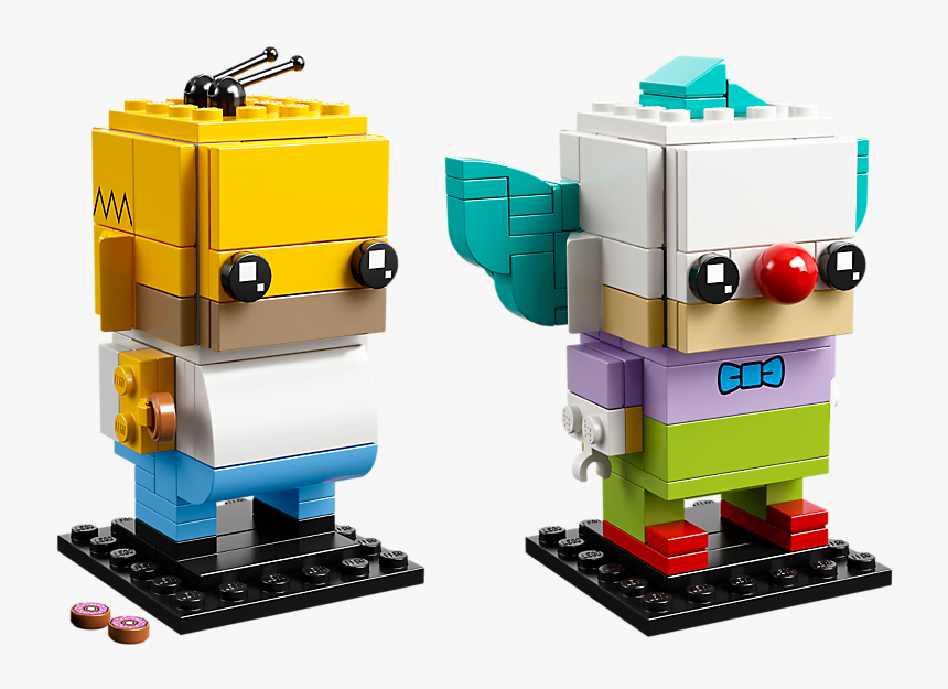 Homer Simpson & Krusty The Clown - Lego Brickheadz 41632 Homer Simpson & Krusty, HD Png Download, Free Download