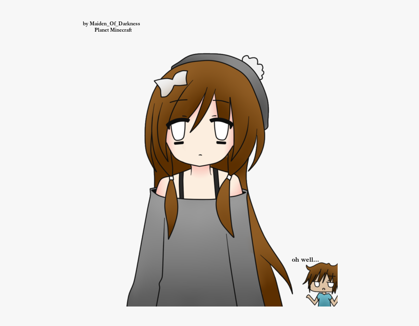 Herobrine And His Daughter , Png Download - Cartoon, Transparent Png, Free Download