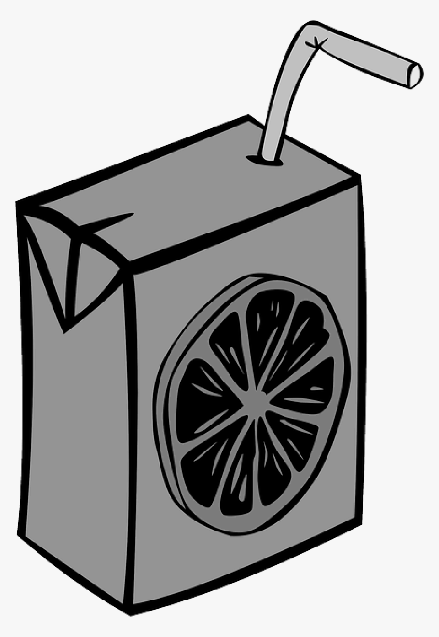 Transparent Box Clipart Png - Juice Black And White, Png Download, Free Download