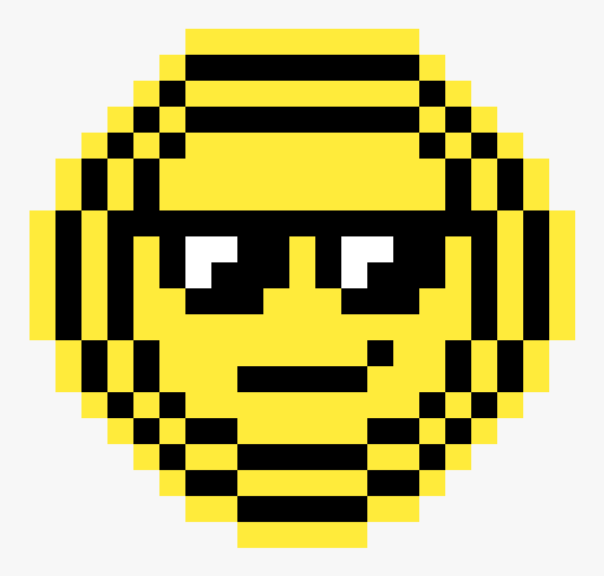 Sunglasses Emoji Pixel Art, HD Png Download, Free Download