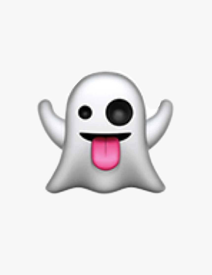 #emoji #ghost #geist #snapchat #freetoedit - Ghost Emoji, HD Png Download, Free Download