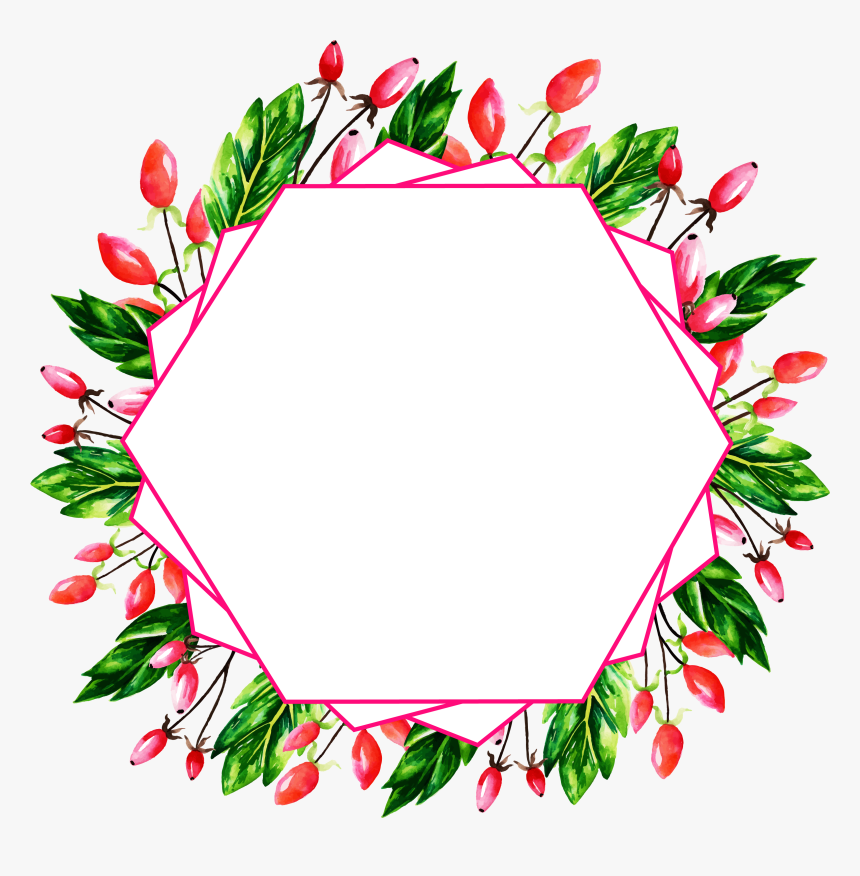 Floral Frame Template Png, Transparent Png, Free Download