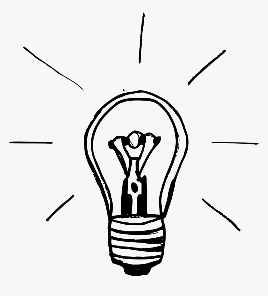 Idea Drawing Light Bulb - Portable Network Graphics, HD Png Download, Free Download