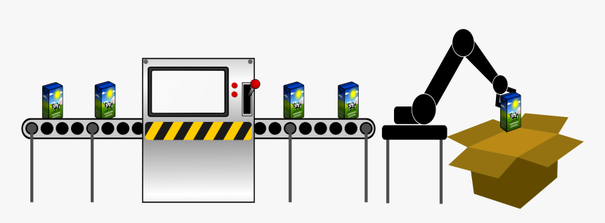 This Free Icons Png Design Of Conveyor With Robot Arm - Factory Assembly Line Clipart, Transparent Png, Free Download