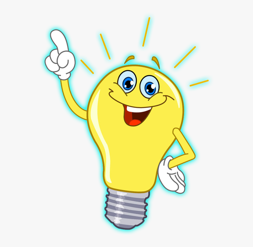 Drawing Cartoon Light Bulb, HD Png Download, Free Download