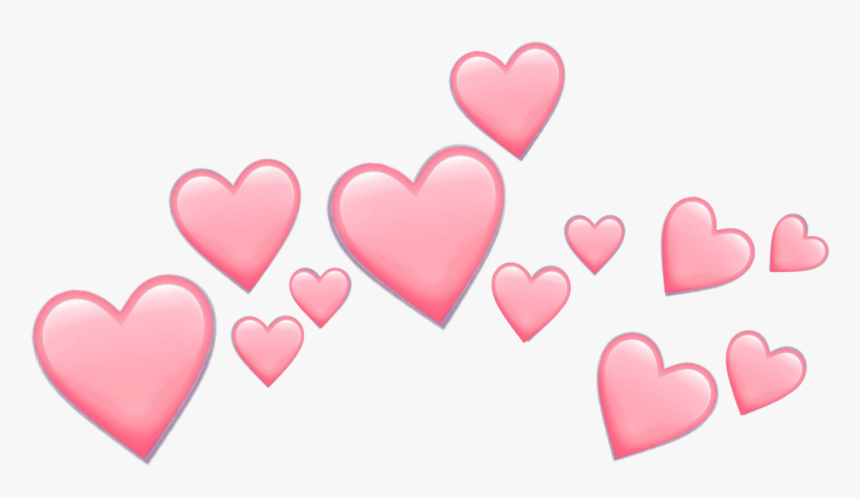 #pink #hearts #emoji #pinkemoji #heart #heartemoji - Transparent Pink Heart Crown, HD Png Download, Free Download