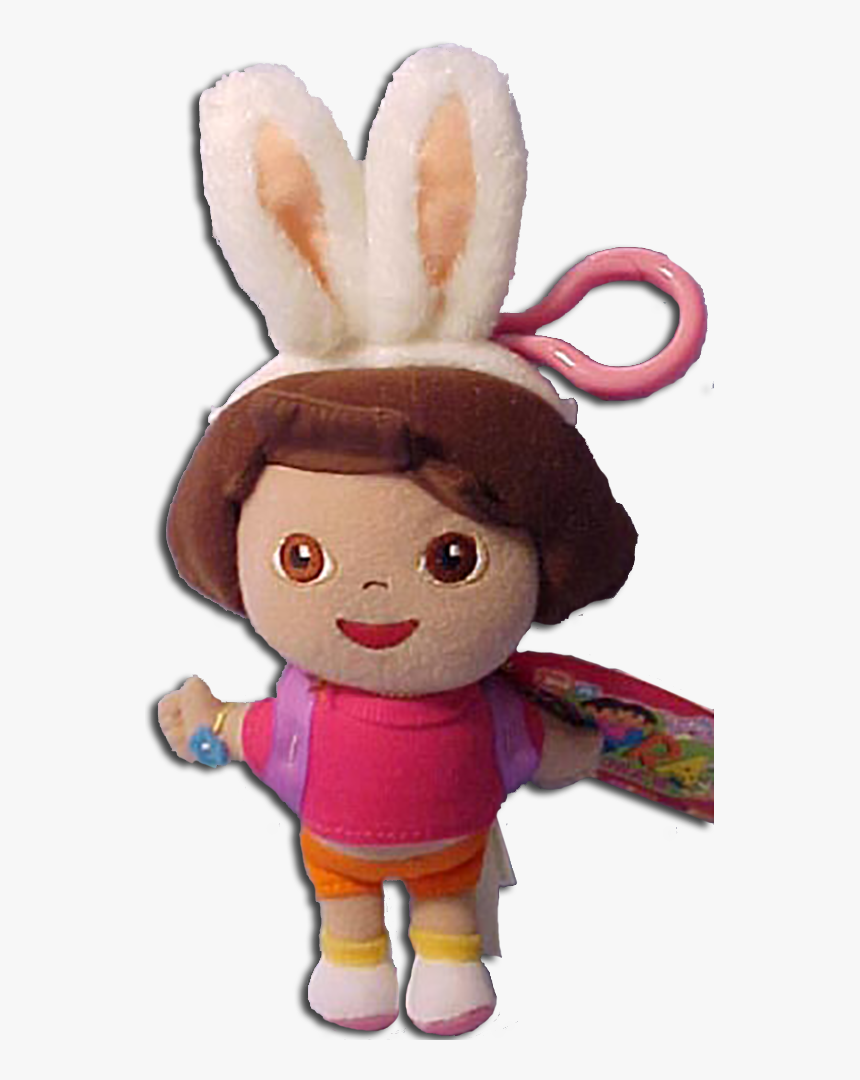 Easter Dora The Explorer With Bunny Ears Plush Clip - Dora With Bunny Ears, HD Png Download, Free Download