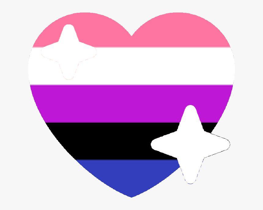 Genderfluid Sparkle Heart Discord Emoji - Genderfluid Heart Discord Emoji, HD Png Download, Free Download