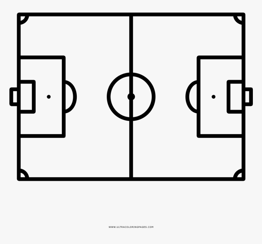 Football Field Coloring Page - Soccer Field Lines Png, Transparent Png, Free Download