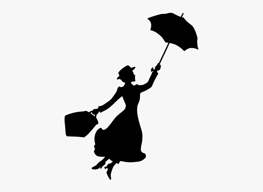 Mary Poppins Youtube Bert Silhouette Stencil - Mary Poppins Silhouette Svg, HD Png Download, Free Download