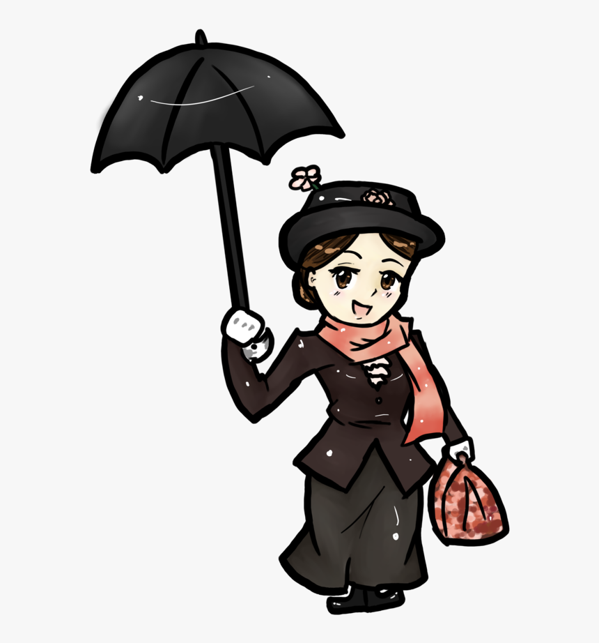 Mary Poppins Animated Cartoon Drawing Film Musical - Mary Poppins Cartoon Drawing, HD Png Download, Free Download