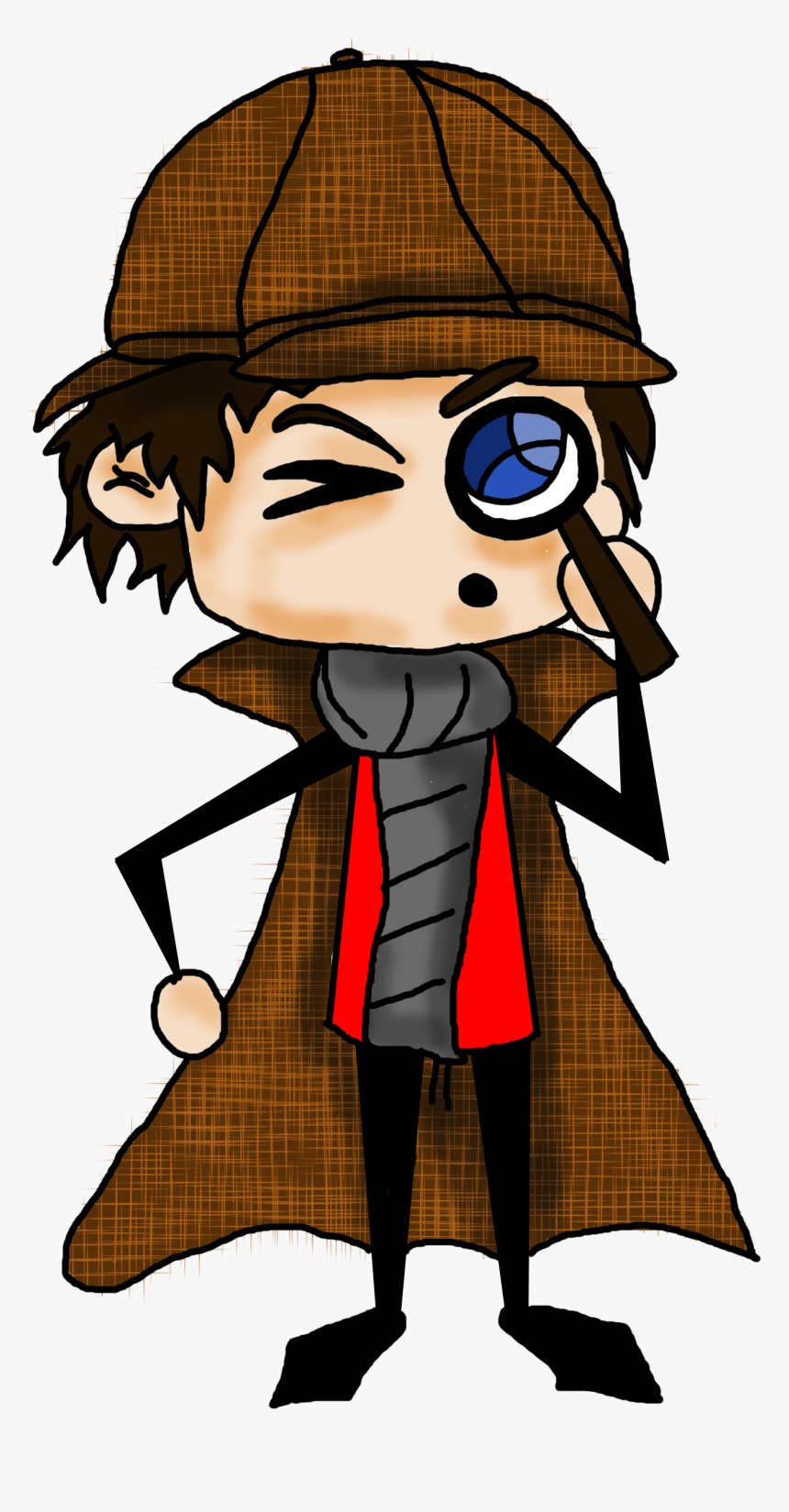 Sherlock Transparent Mary Poppins - Sherlock Holmes Cartoon Character, HD Png Download, Free Download