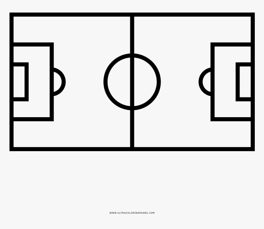Soccer Field Coloring Page - Soccer Field Lines Png, Transparent Png, Free Download
