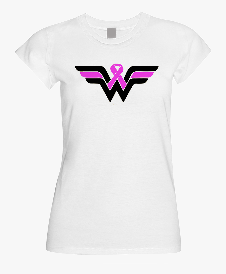 T Shirt Cancer Awareness Wonder Woman Breast Cancer, HD Png Download, Free Download