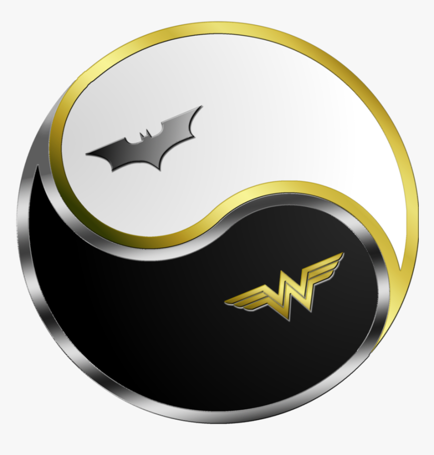 Batman Wonder Woman Yin Yang - Batman Wonder Woman Logo, HD Png Download, Free Download