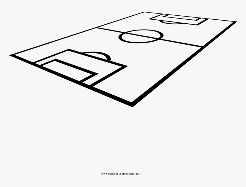 Soccer Field Coloring Page - Drawing, HD Png Download, Free Download