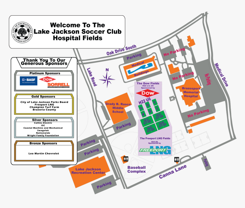 Lake Jackson Soccer Fields Map, HD Png Download, Free Download