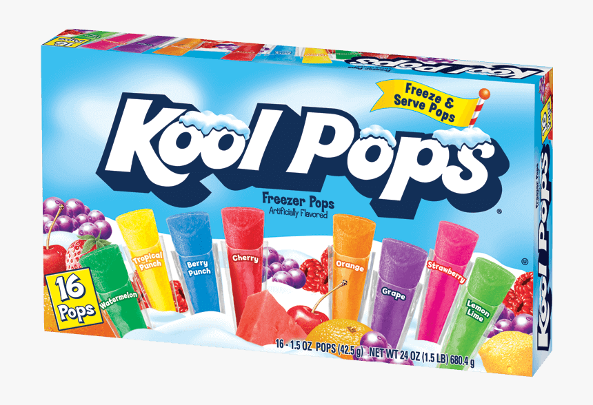 Kool Pops 16ct/1 - Kool Pops Freezer Pops, HD Png Download, Free Download