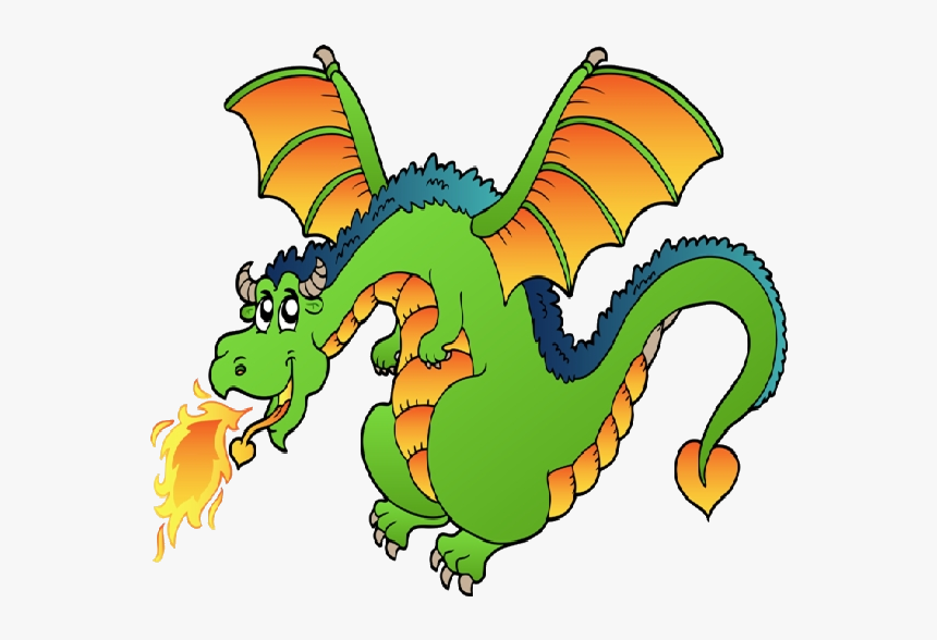 Fire Cute Cartoon Dragon Clip Art Breathing Clipart - Dragon Clipart Png, Transparent Png, Free Download