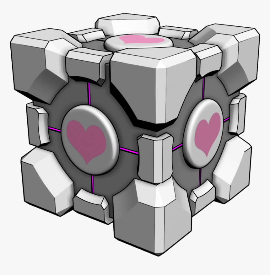 #portal #cube #company #glados #aperturescience #halflife - Portal Companion Cube Png, Transparent Png, Free Download