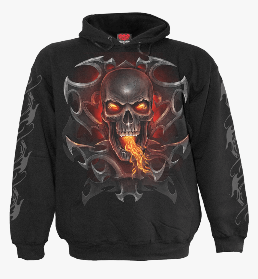 Fire Dragon Hoodie - Firing Skull Dragon, HD Png Download, Free Download