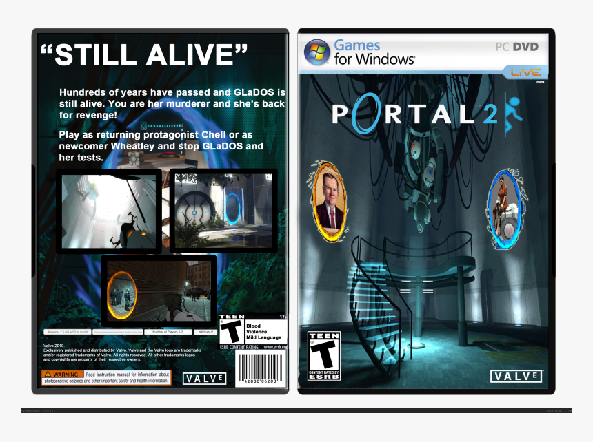 Portal 2 Box Cover - Portal 2, HD Png Download, Free Download