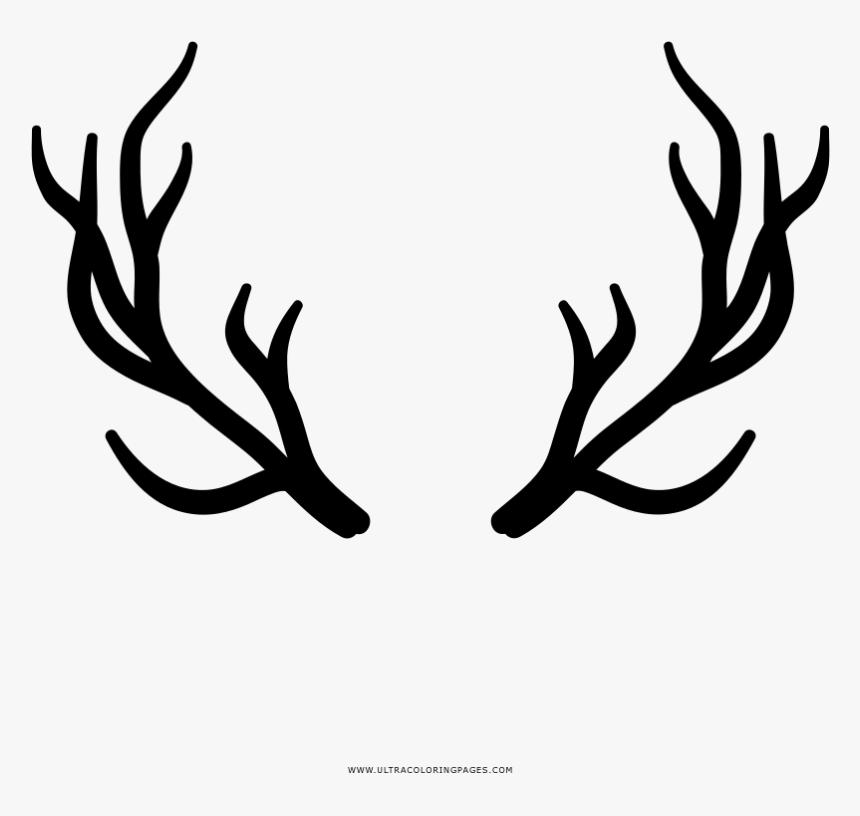 Deer Horns Coloring Page - Deer Horns Logo Transparent, HD Png Download, Free Download