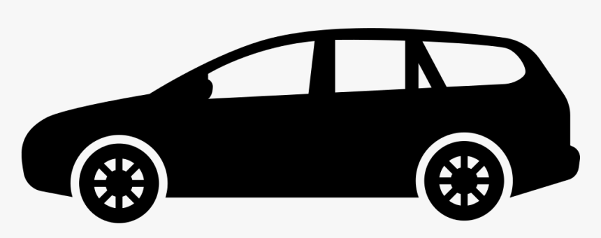 Car Png Black And White Side View - Sedan Car Icon Png, Transparent Png, Free Download