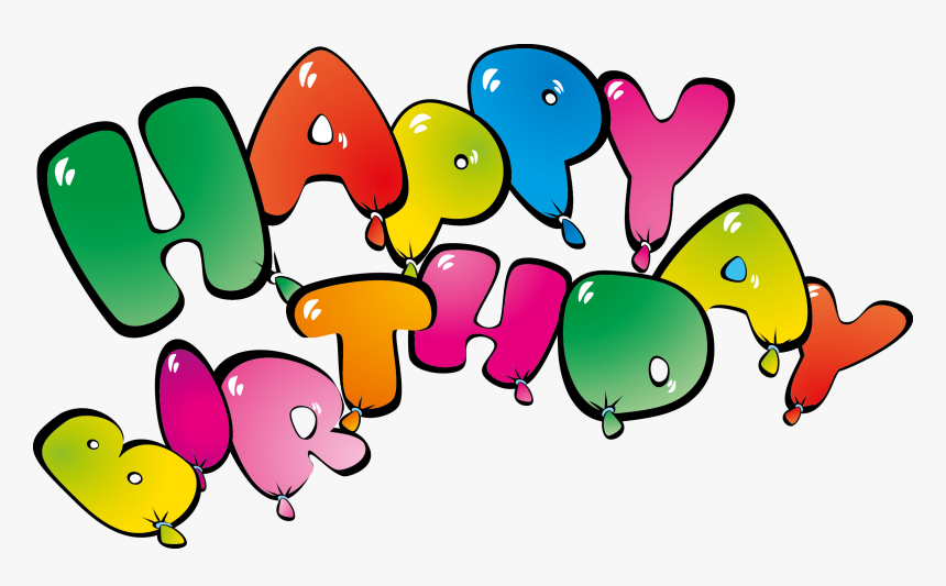 Плакат На Др Happy Birthday Ballons, Happy Birthday - Transparent Png Format Cartoon Balloons Transparent, Png Download, Free Download