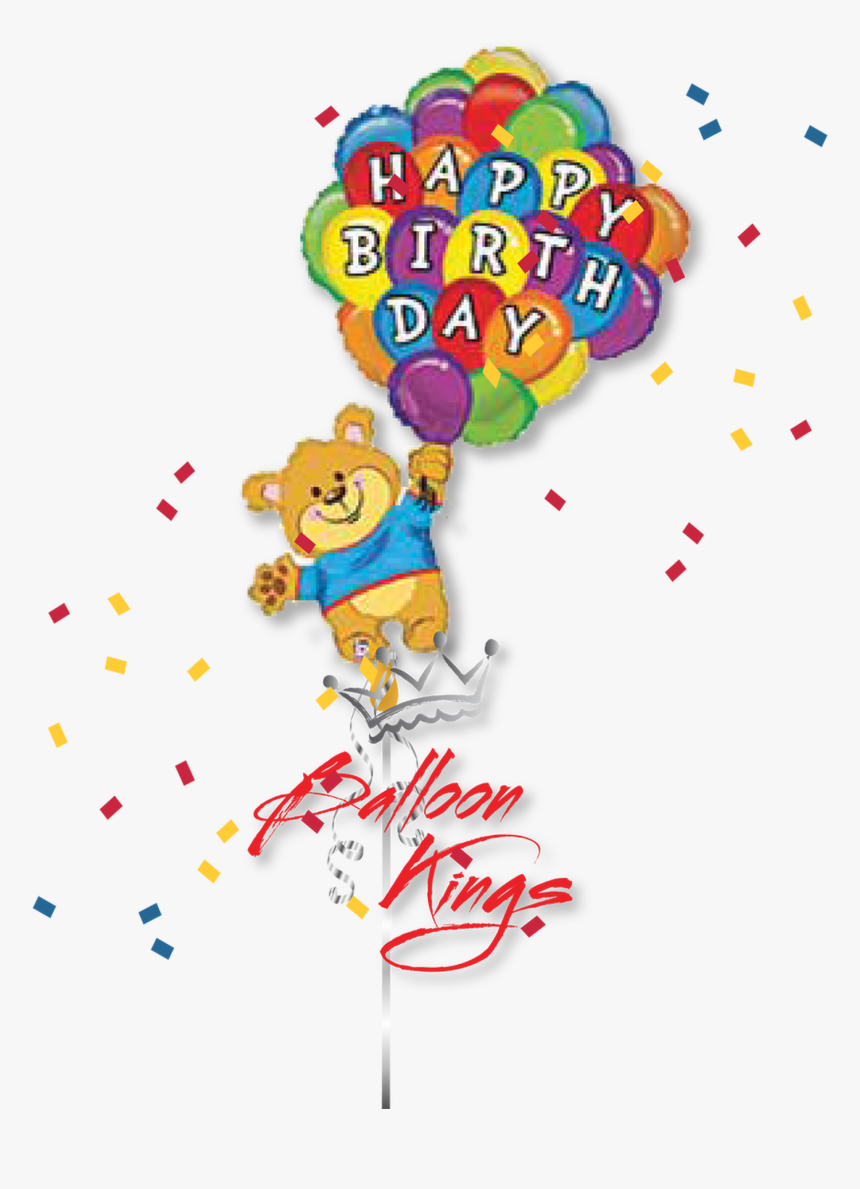 Happy Birthday Teddy Bear - Teddy Bear Happy Birthday Balloon, HD Png Download, Free Download